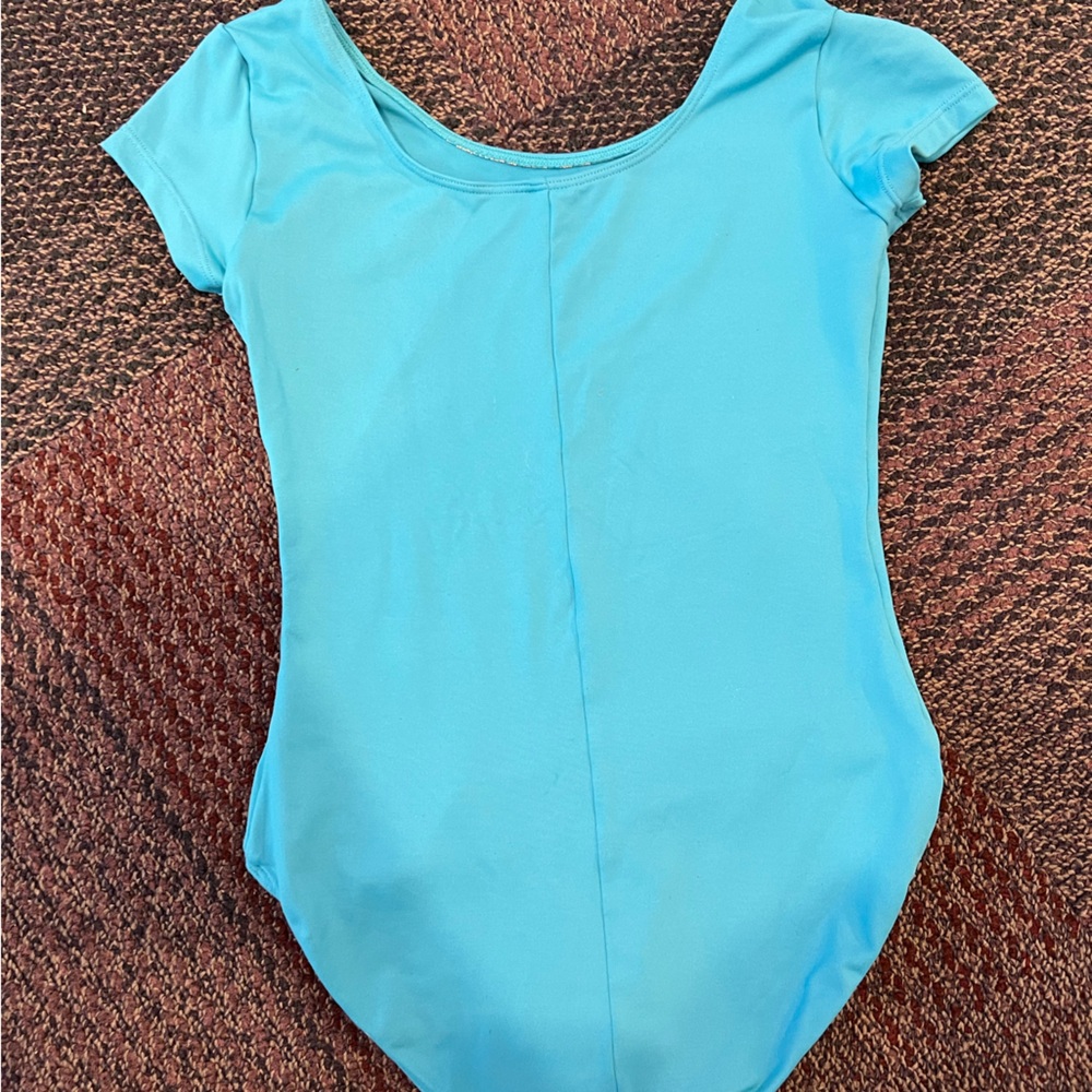 Bloch ballet leotard, size 12 girls, teal turquoise, dance class - Picture 3 of 4